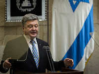 Петр Порошенко в Кнессете. Иерусалим, 23 декабря 2015 года