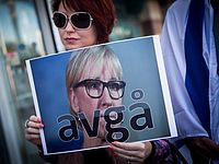 Демонстрация перед посольством Швеции.  Тель-Авив, 15.01.2016