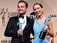 Леонардо ДиКаприо и Бри Ларсон на церемонии SAG Awards. 30 января 2016 года
