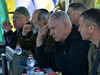 Нетаниягу во время визита на Голаны: