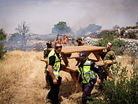 Рядом с горой Мерон произошло возгорание сухого кустарника