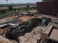 Обрушение крана и здания в северном Тель-Авиве. Фоторепортаж