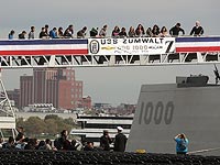 Эсминец Zumwalt. Октябрь 2016 года    