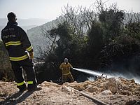 Эвакуированы все жители Натафа, пожар начался из-за бутылки с зажигательной смесью