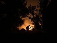 Пожар в районе Натафа ослаб, но жителям не разрешают вернуться