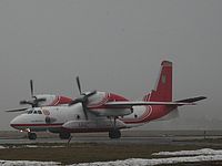 Самолет Ан-32 МЧС Украины перед вылетом в Израиль
