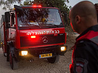 Пожар на складе около Зихрон-Яакова