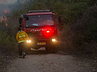 Пожар возле поселка Геваот в Гуш-Эционе