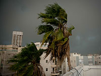 В центре Тель-Авива ветром выбило стекла