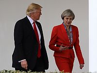 На встрече с Терезой Мэй Трамп пообещал выполнять обязательства по NATO