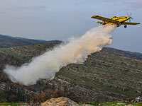 Полиция провела учения подразделений воздушных сил по борьбе с огнем