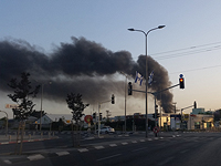 Взрыв и сильный пожар в промзоне Холона. ФОТО