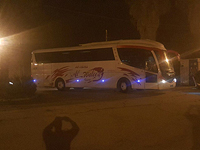Автобус, на котором подвозили участников 
