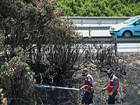 Из-за возгорания кустарника частично перекрыто 511-е шоссе