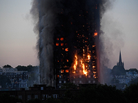 Пожар в башне Grenfell Tower. Лондон, 14 июня 2017 года