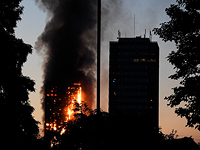 Пожар в башне Grenfell Tower. Лондон, 14 июня 2017 года