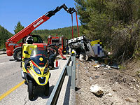 В Верхней Галилее перевернулся грузовик, водитель погиб