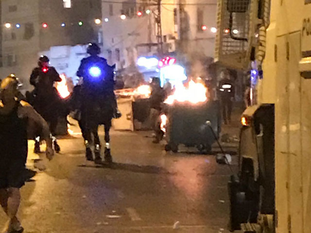 Возобновились беспорядки в Яффо: арабы жгут шины и бросают камни в полицейских
