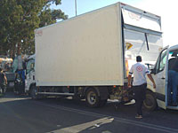 На 574-м шоссе произошла авария с участием трех грузовых автомобилей и автобуса. ВИДЕО