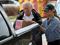 Супруги Трамп приняли участие в оказании помощи техасцам, пострадавшим от урагана