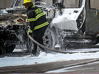 Три автомобиля загорелись в результате ДТП в Крайот