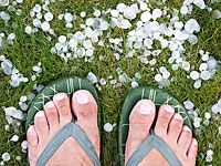 Ливень с градом прошел на севере Израиля