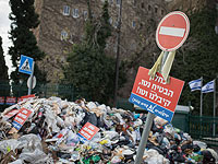 Работники мэрии Иерусалима митингуют возле правительственного комплекса 