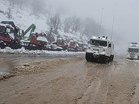 На горе Хермон возобновился снегопад, горный курорт закрыт для посетителей
