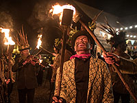 Огонь и сидр против зимней тьмы. Церемония в Вустершире. Фоторепортаж