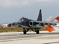 Су-25 СМ на авиабазе Хмеймим, Сирия. Октябрь 2015 г.   