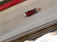 Первая официальная тренировка скелетонистов. Израильтянин на 23-м месте