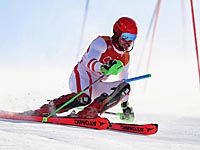 Гигантский слалом. Победил австриец. Израильтянин занимает 49-е место